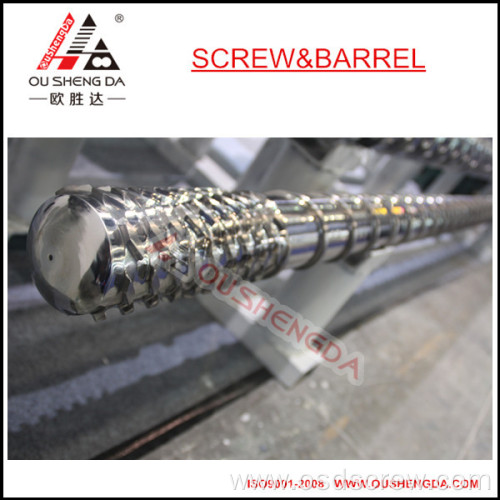 100mm Bimetallic single extruder screw barrel for PE HDPE LDPE LLDPE profile